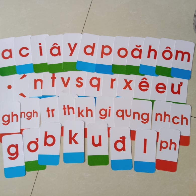 ( Tặng bộ thẻ 42 chữ đơn + chữ ghép) Đánh Vần Tiếng Việt từ 3-7 tuổi