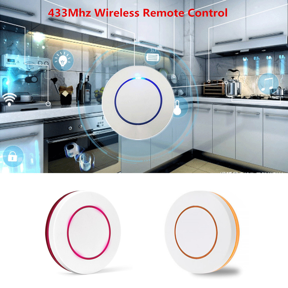 3V 433Mhz điều khiển từ xa không dây 1 nút Vòng công tắc điều khiển từ xa cảm thấy tự do để dán EV1527 chip học tập chuyển đổi cho nhà thông minh