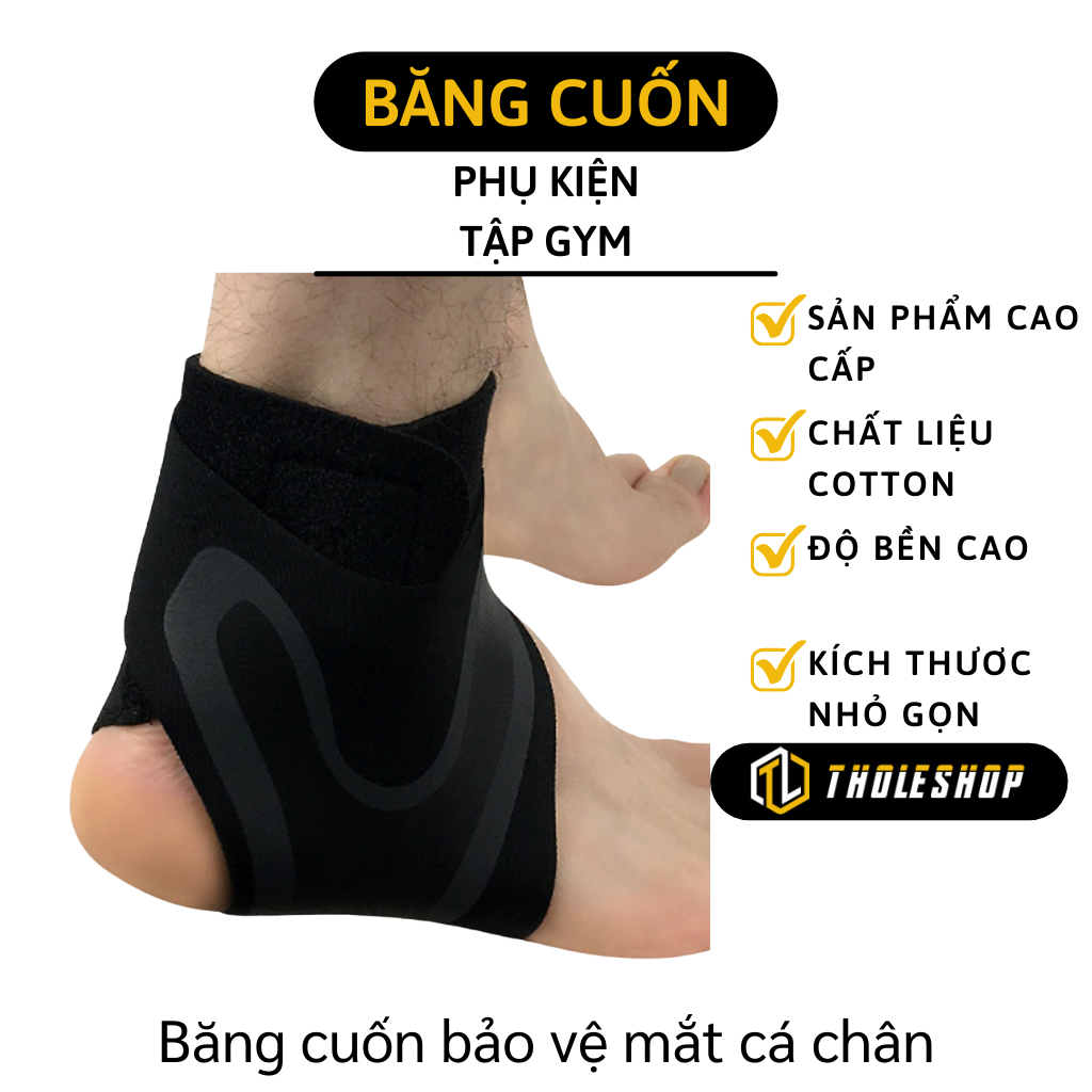 Băng quấn cổ chân - Băng quấn mắt cá bó gót cố định gót chân - Băng cuốn bảo vệ khớp cổ chân tập gym, thể hình
