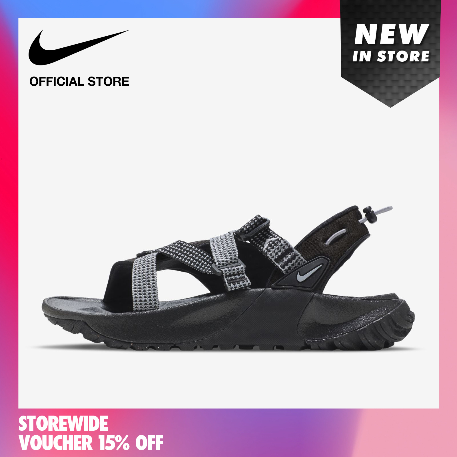 Nike Men's Oneonta Sandals - Black 