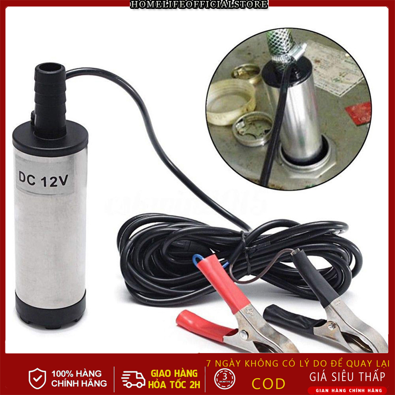 Máy Bơm Chìm Bơm Dau Bơm Nước Mini Phi 51mm/38mm,Bơm chìm mini 12v