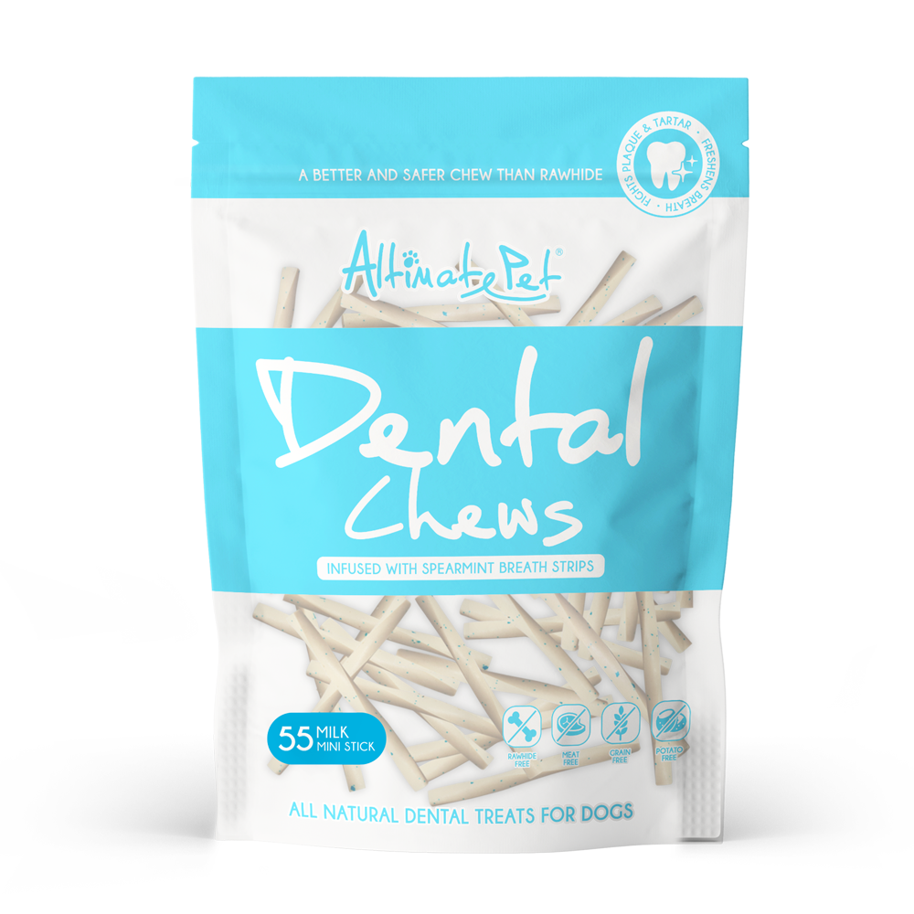 Bánh thưởng que bàn chải gặm sạch răng thơm miệng cho chó altimate pet dental chew - gói 150g