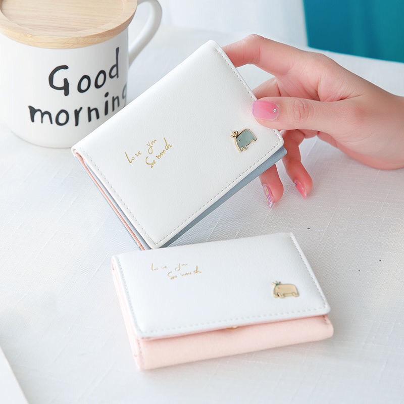 Ví Nữ Mini | Ví Ngắn Hình Con Voi 3 Màu
