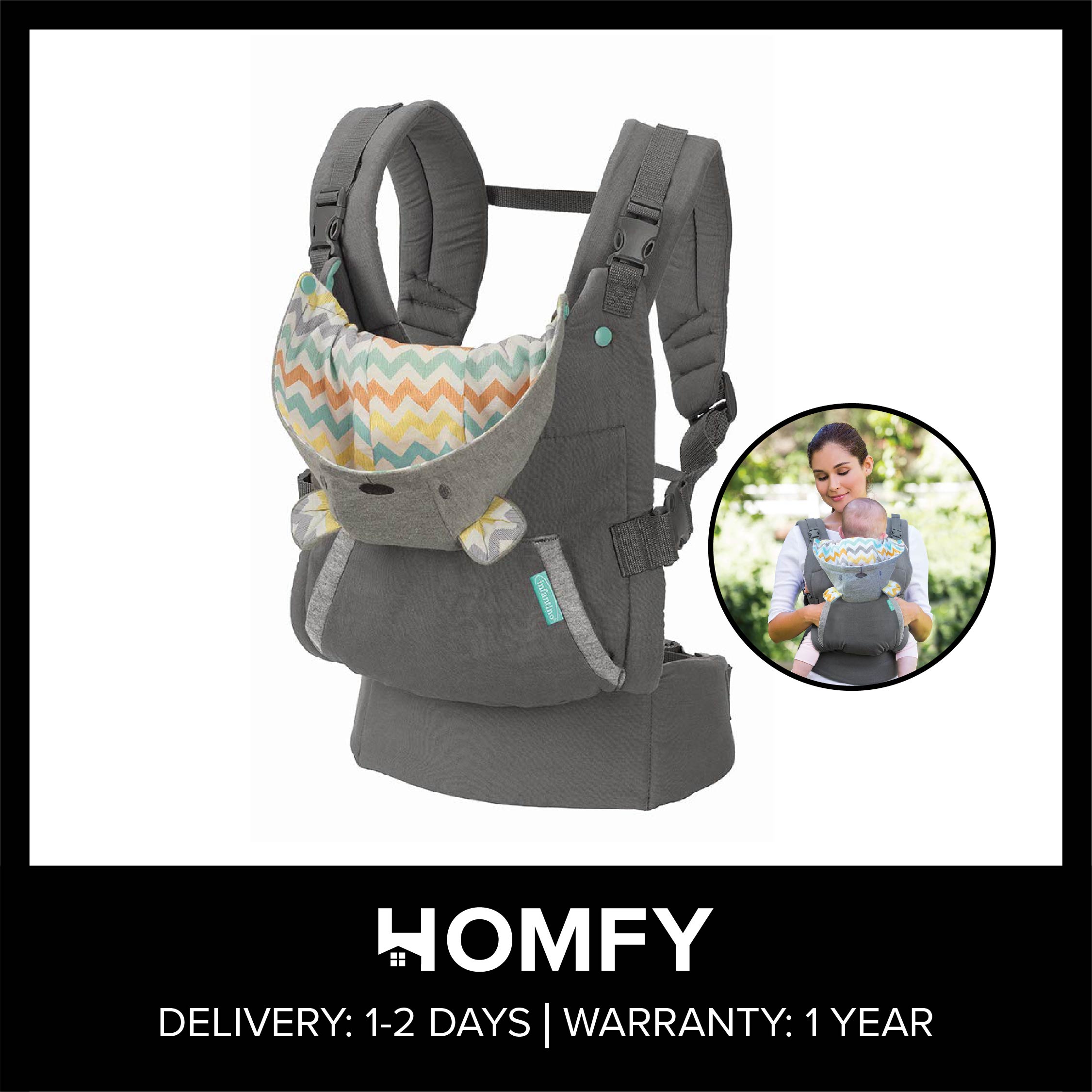 infantino cuddle up ergonomic hoodie baby carrier