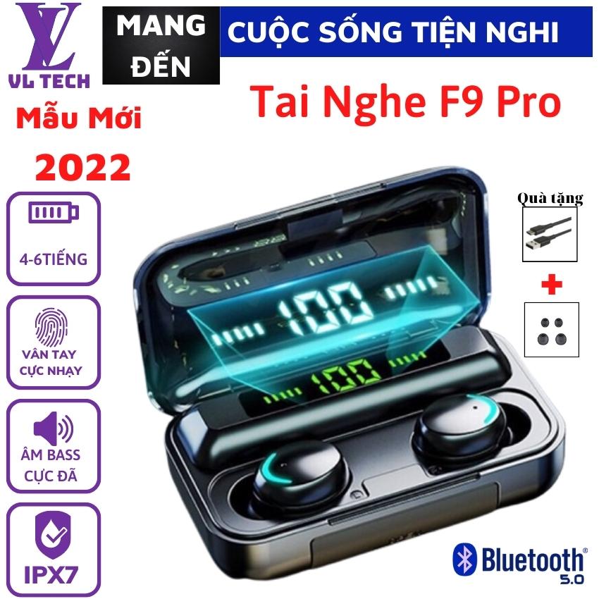 Tai Nghe Bluetooth F9 Pro  Mẫu 2021 Phiên Bản Thứ 12 Mắt Sói Trong Đêm Không Dây Chống Nước Chống Bụi Chống Ồn