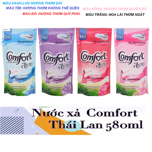 Combo 2 bịch nước xả vải Comfort Thái bịch 580ml