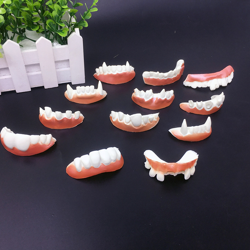 Halloween Vui Giả Răng Giả Răng Khểnh răng Ma Cà Rồng giả mạo đạo cụ