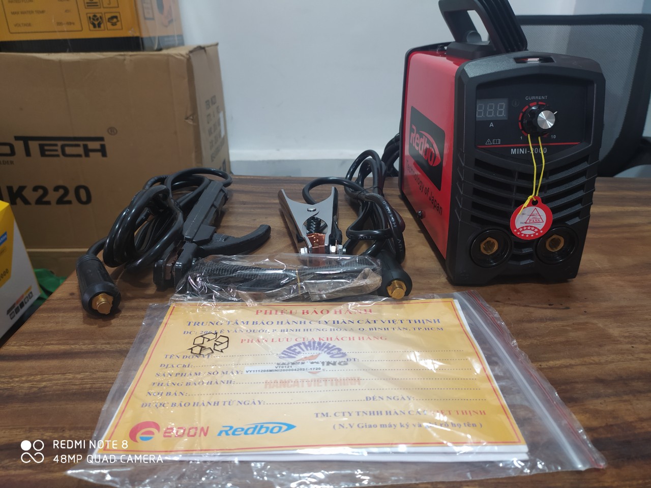 Máy Hàn Que Redbo Mini 2000 Chính hãng  - (Tặng kèm 1 ke góc ) Bảo hành 12 tháng