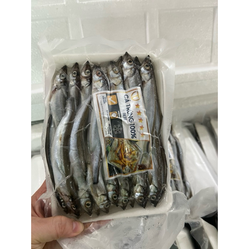 Cá trứng nauy full trứng 100% khay 500g net 8