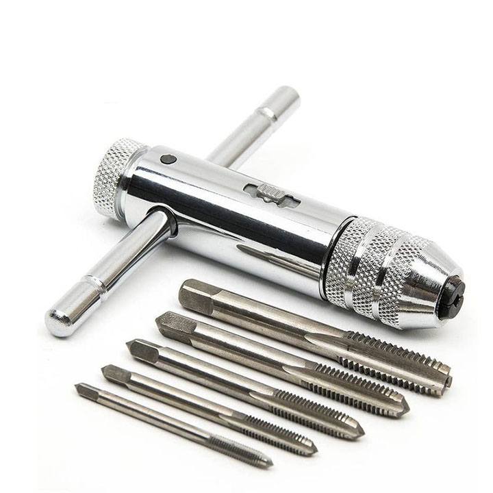 Tay quay taro tự động - kèm 5 mũi taro từ m3 đến m8