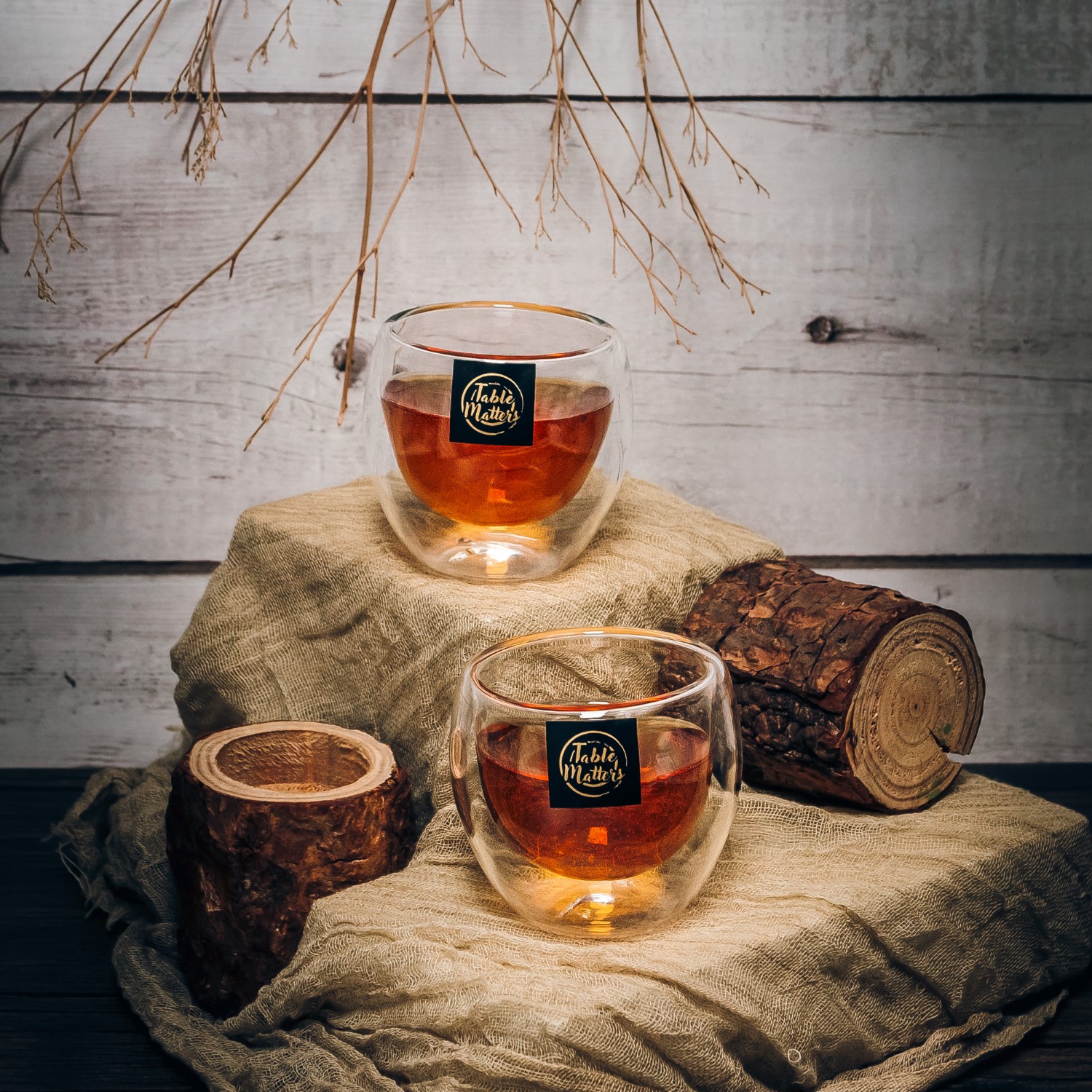 Table Matters TAIKYU Double Wall Drinking Glass Set of 2 [100ml