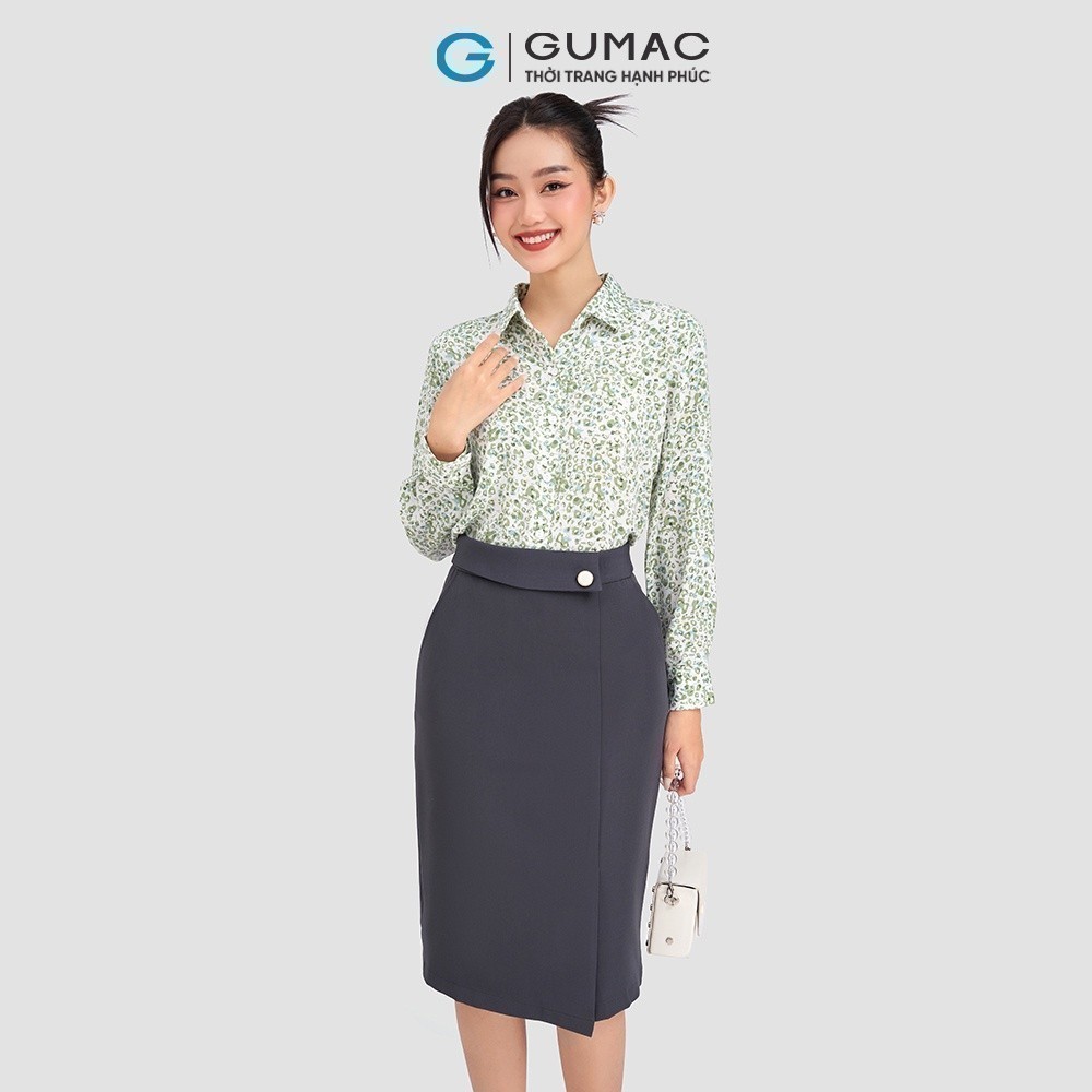[15 - 17.6 |Voucher 8-15%] Váy bút chì vạt đắp GUMAC VD03001