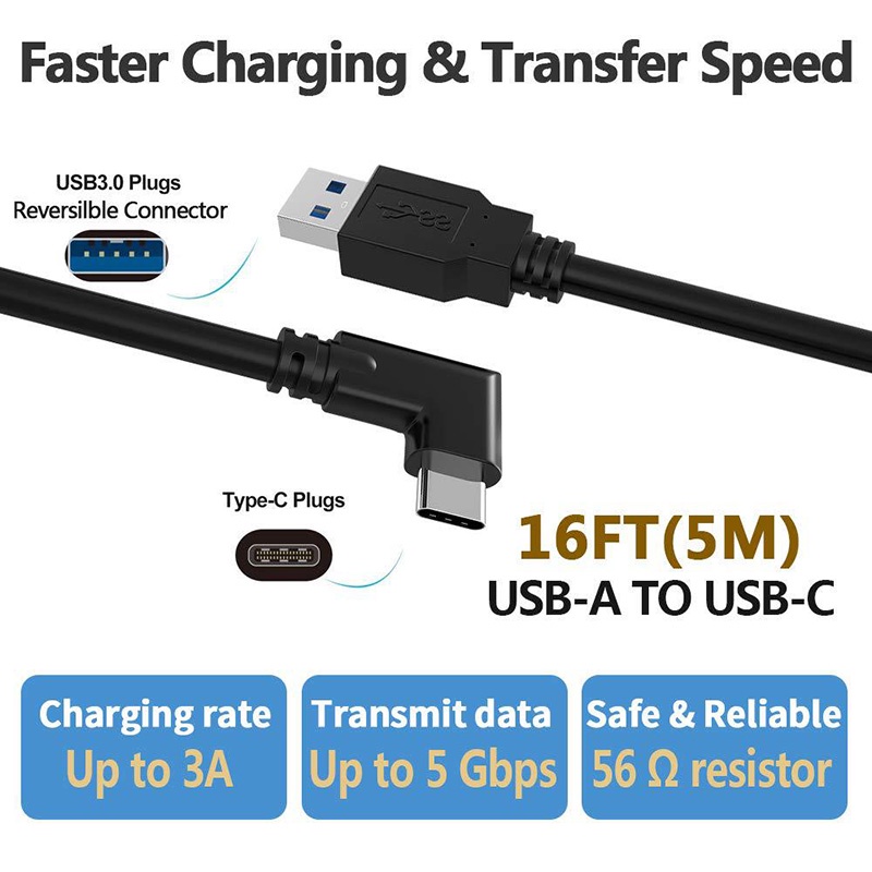 Cáp cho Meta Quest 3 3 3.0 Cáp nối hơi nước VR tốc độ cao truyền dữ liệu ổn định có thể đúc màn hình cáp nối