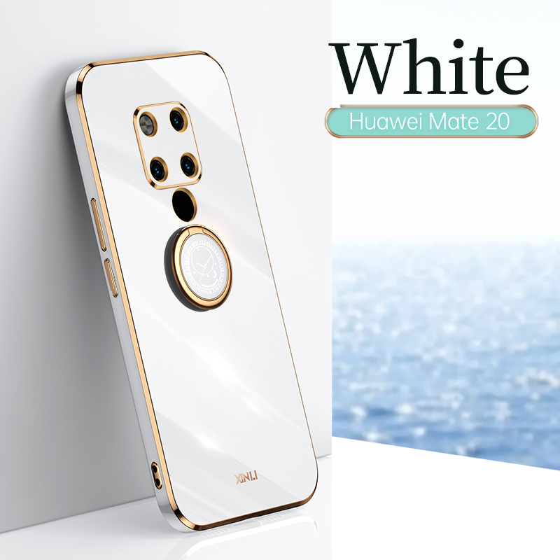 COD Plating Silicone Phone FOR Huawei Mate 20 - Mate 20X Case Huawei Mate 20 PRO Deluxe Fall Protection with Metal Ring Holder