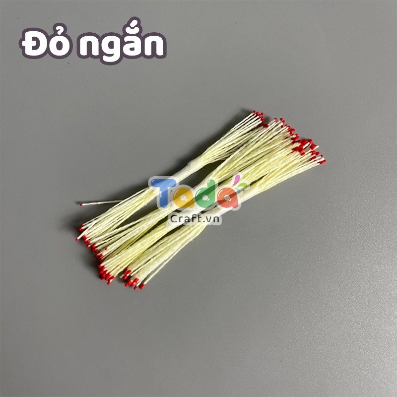200 Sợi nhụy bột hoa giả làm hoa len, hoa kẽm nhung handmade