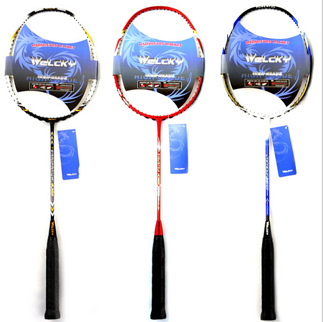 Carbon Fiber Badminton Rackets High-end Racquet with Bag - violet a ...