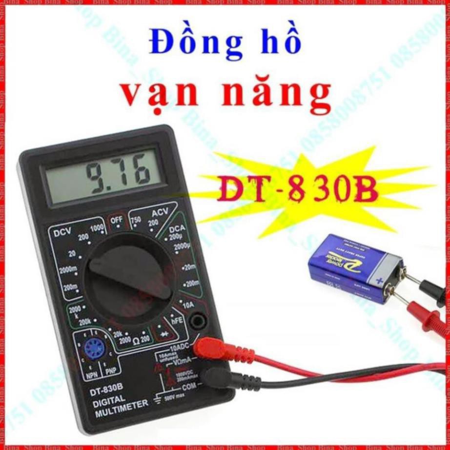 Đồng hồ đo điện vạn năng màn hình LCD 830 Series kèm pin 9V