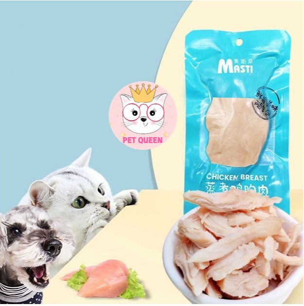 ỨC GÀ HẤP MASTI CHO CHÓ MÈO 40G/gói