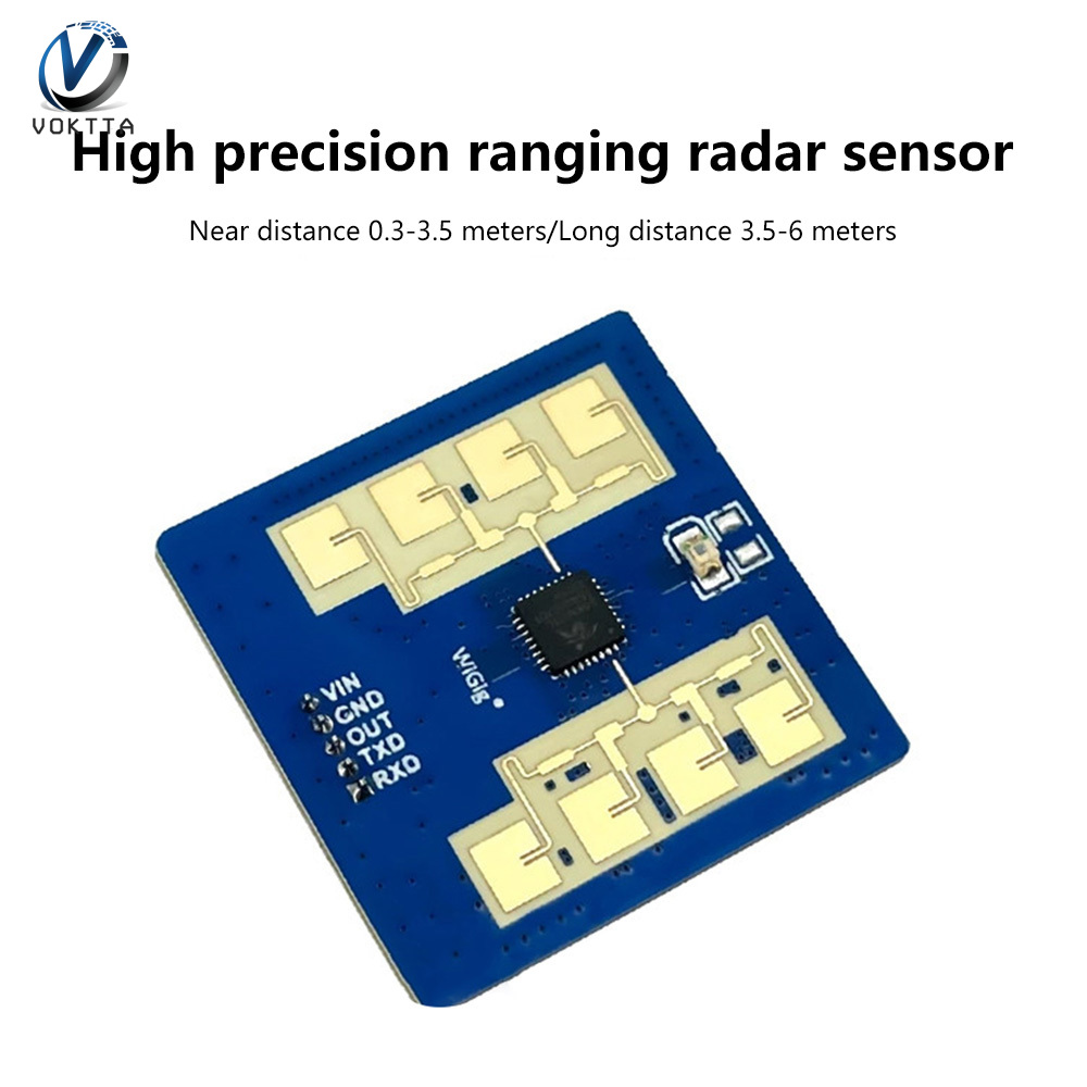 Voktta ld2411s Mô-đun cảm biến HLK-LD2411S sự hiện diện của con người mô-đun Radar cảm biến Mô-đun cảm biến milimet sóng mô-đun Radar cảm biến Mô-đun cảm biến không tiếp xúc 24Ghz