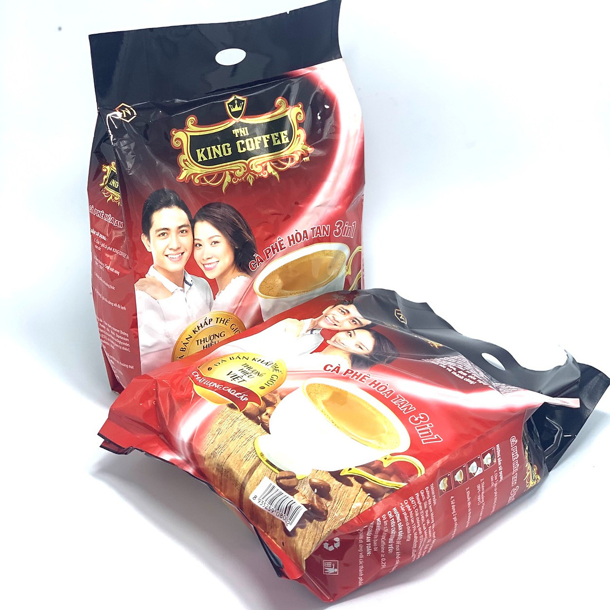 (02 Túi) Cà Phê Sữa Hòa Tan 3in1 King Coffee - Túi 45 gói ( GIÁ SỈ)