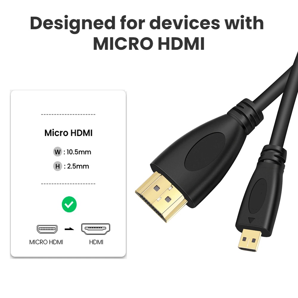 30cm 50cm 1.8m 3m 5m 10m V1.4 Male to Male HDMI to Micro HDMI Cable ...