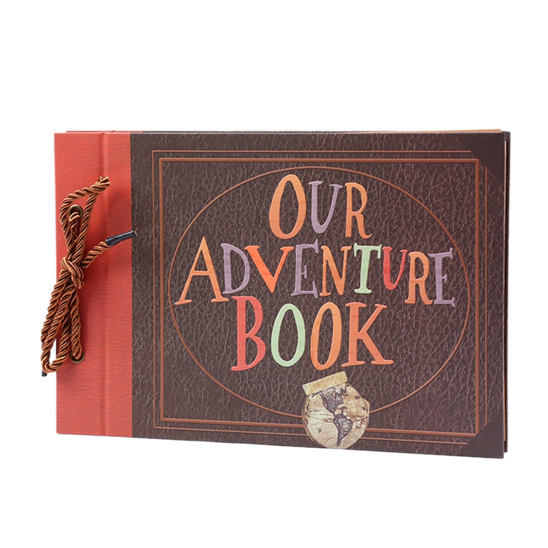 -Handmade DIY Album Paste Vintage Album Our Adventure Book Up Family Scrapbook Photo Album