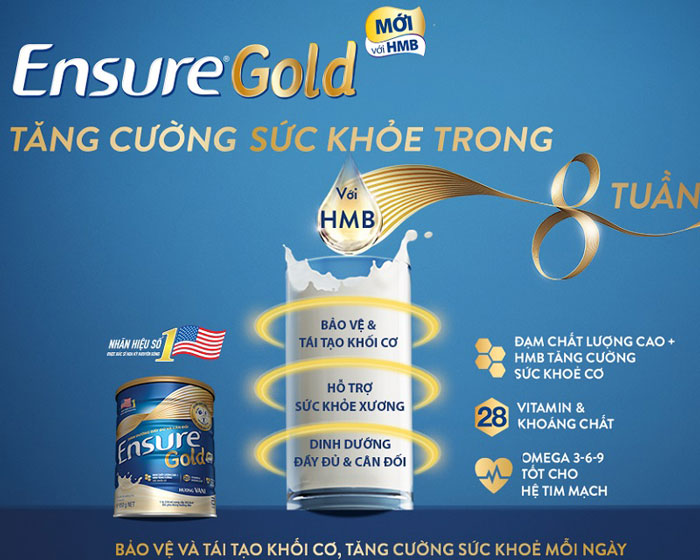 Sữa Ensure Gold (HMB) hương vani
