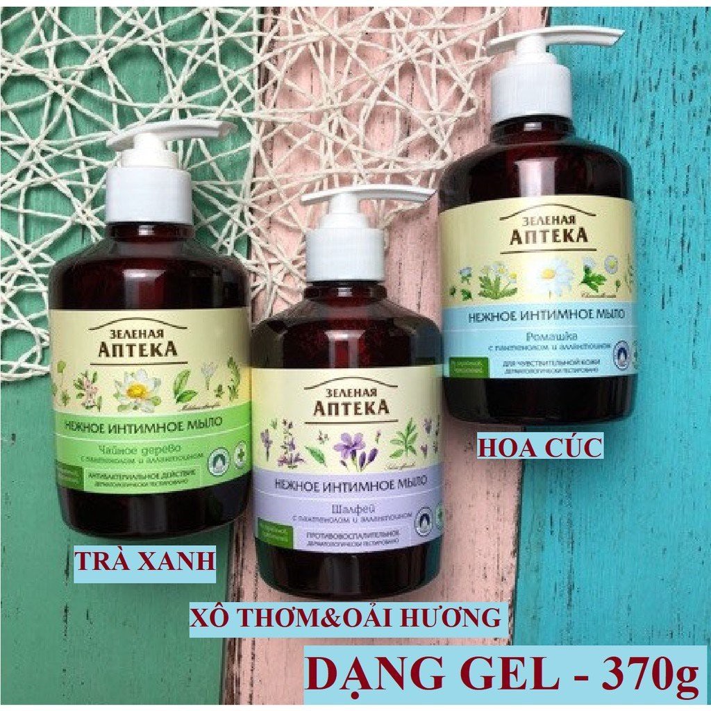 Dung dịch vệ sinh Anteka dạng gel Pharmacy (Apteka) 370ml