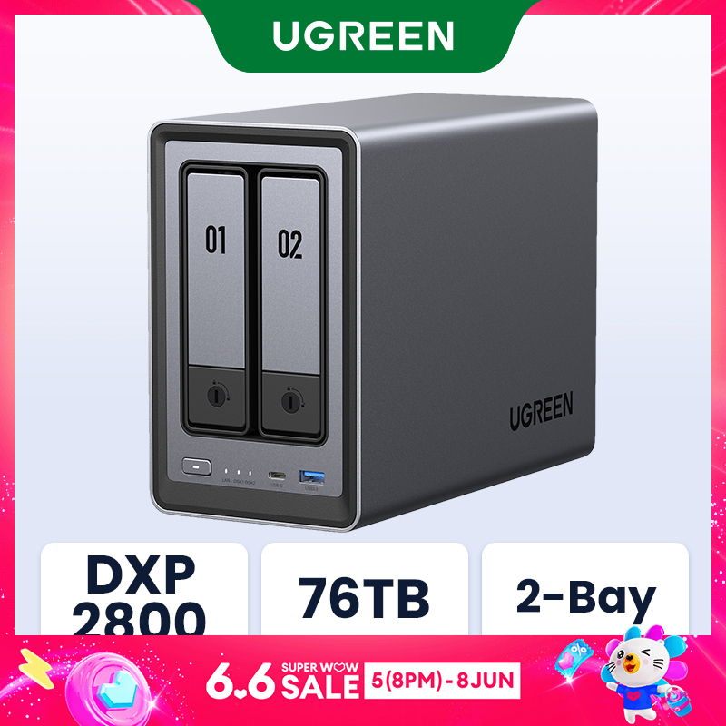 UGREEN NASync DXP2800 2-Bay Desktop NAS, Intel N100 Quad-core CPU