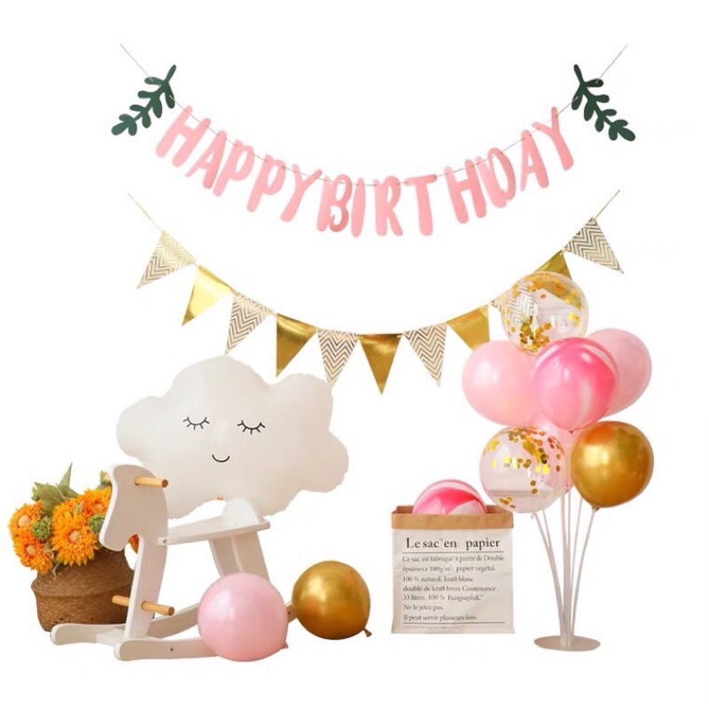 Dây cờ Hpbd kèm lá cho bé gái
