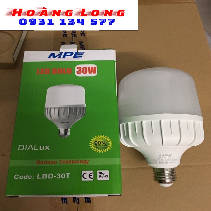 Đèn led bulb trụ 30w MPE