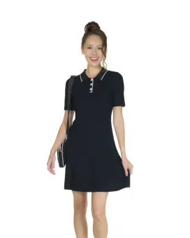 A-Line Black Polo Shirt Dress: Buy sell 