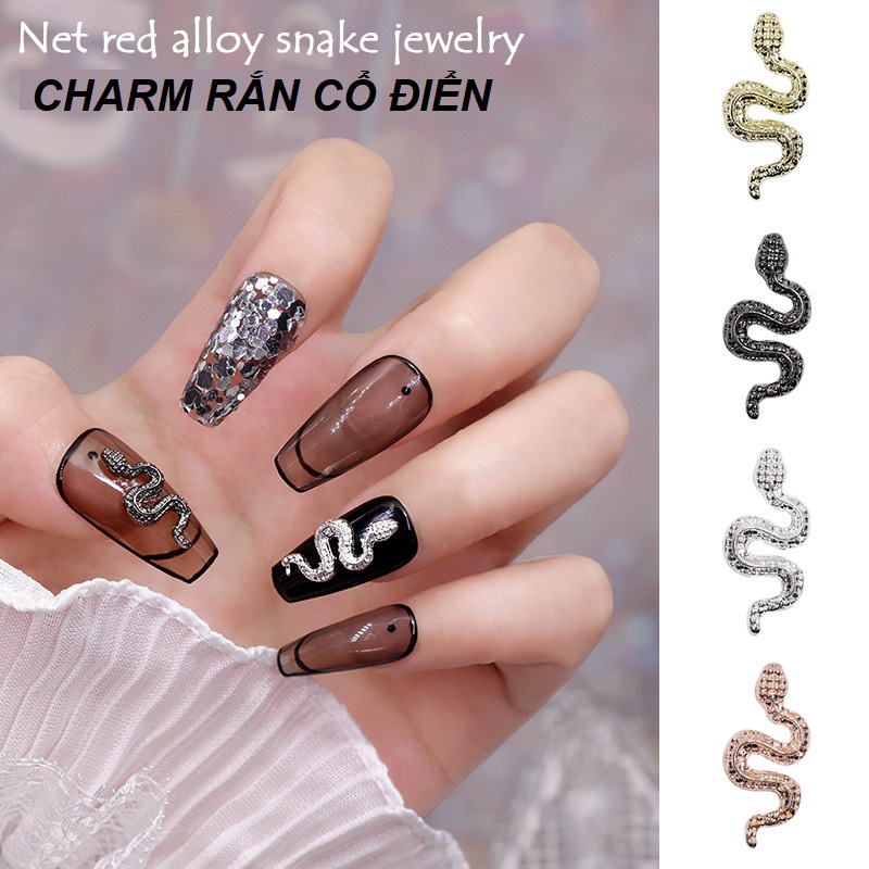 Charm Rắn Cổ Điển Trang Trí Móng