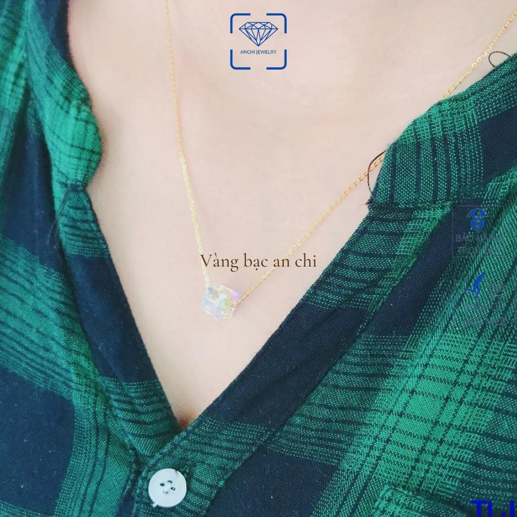 Dây chuyền vàng tây hạt pha lê