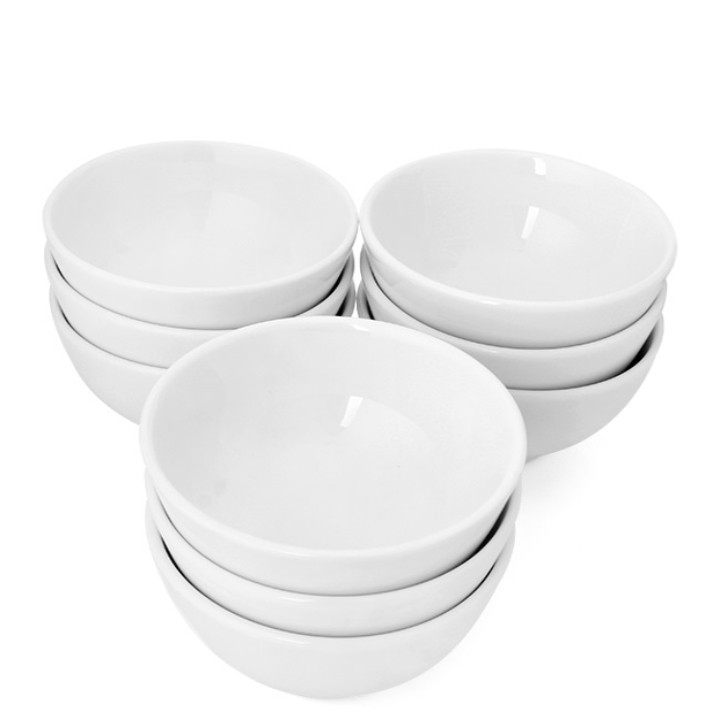 [HCM][COMBO 10 CÁI ] BỘ CHÉN SỨ HOA VĂN CAO CẤP - CHÉN SỨ TRÁNG MEN- TÔ VÀ CHÉN