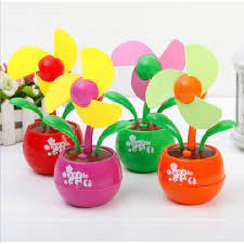 QUẠT MINI 3 CÁNH ĐỂ BÀN HÌNH BÌNH HOA