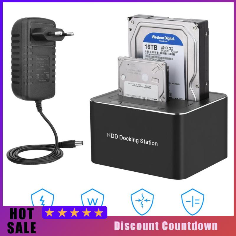 Usb3.0 Hard Disk Base 2.5/3.5 Inch Hard Drive Disk Case Double Bay Sata Expansion Base Copy Clone Function