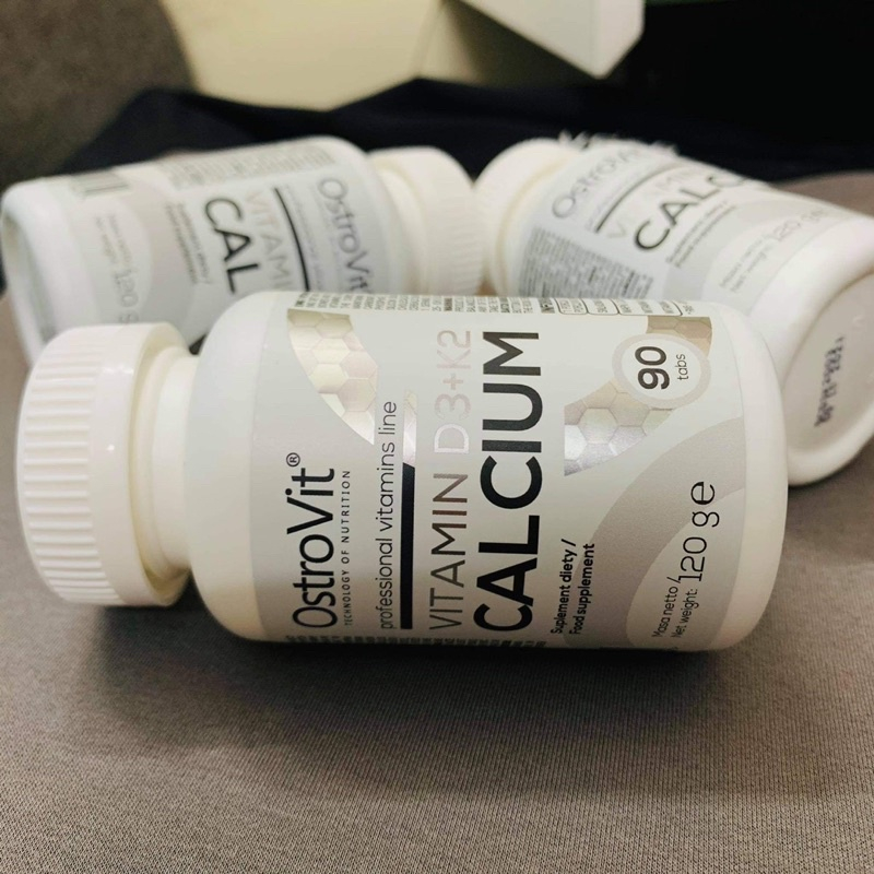 Viên Uống Ostrovit D3+K2 Calcium - Bổ Sung Xương Khớp, Tăng Đề Kháng (90 Viên)
