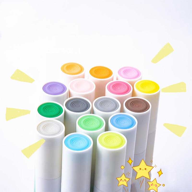 【The Quiet Page】4pcs Nature Code Art Marker Pens Set Soft Brush Acrylic ...