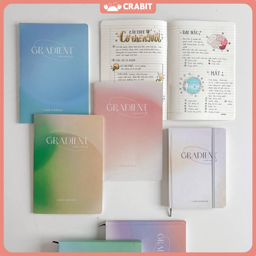 Vở kẻ ngang 80 trang tập học sinh Crabit Gradient - Combo 3 quyển