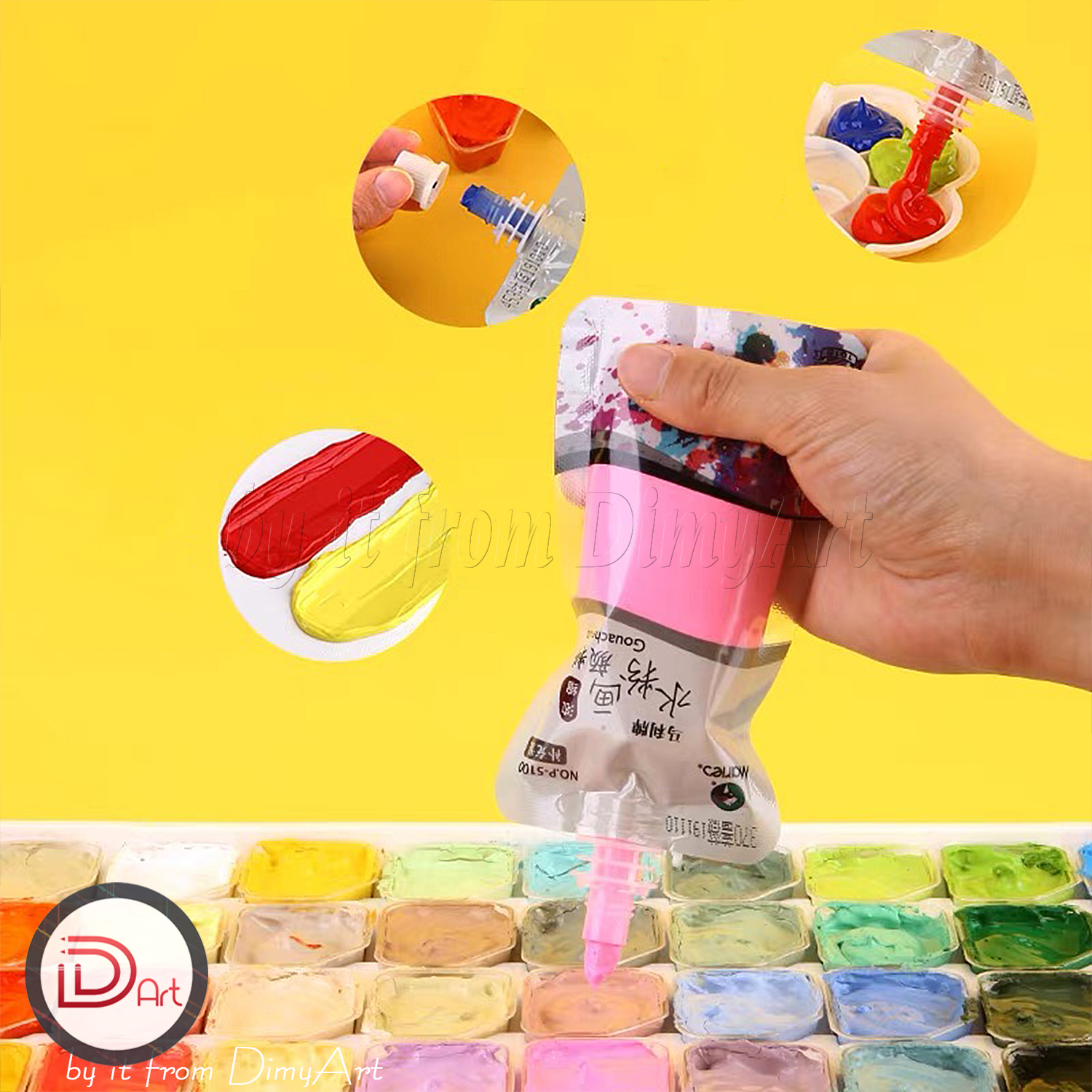 Màu gouache/nước thạch cao cấp MARIE's 100ml