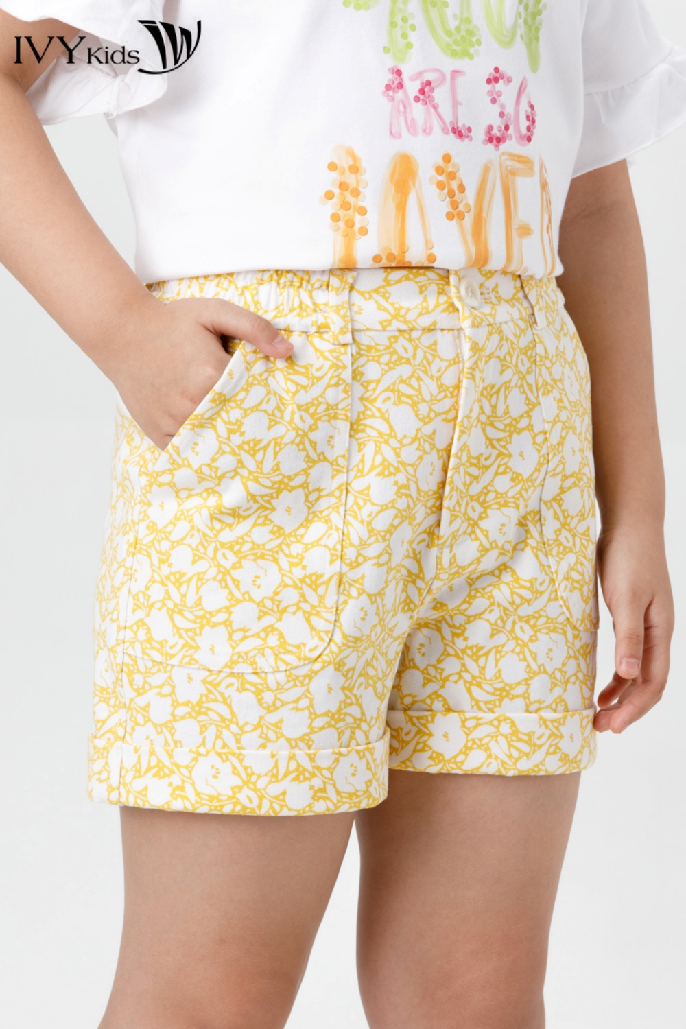 Quần Short Khaki Bé Gái IVY moda MS 20G1528