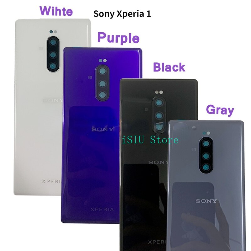 Battery back cover for sony xperia 1 j8110 j8170 j9110 sony xperia xz4 x1 housing replacement parts with camera lens original