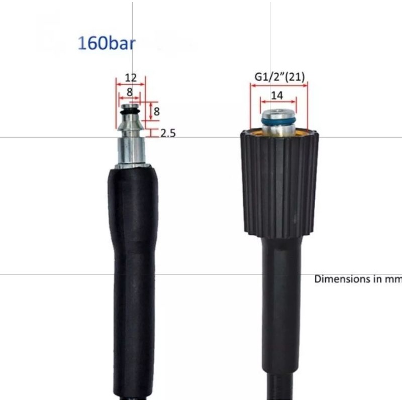 dây rửa xe cho máy bosch ( 10m + súng + bình bọt ) [ tặng 4 roăng đầu cắm nhanh]