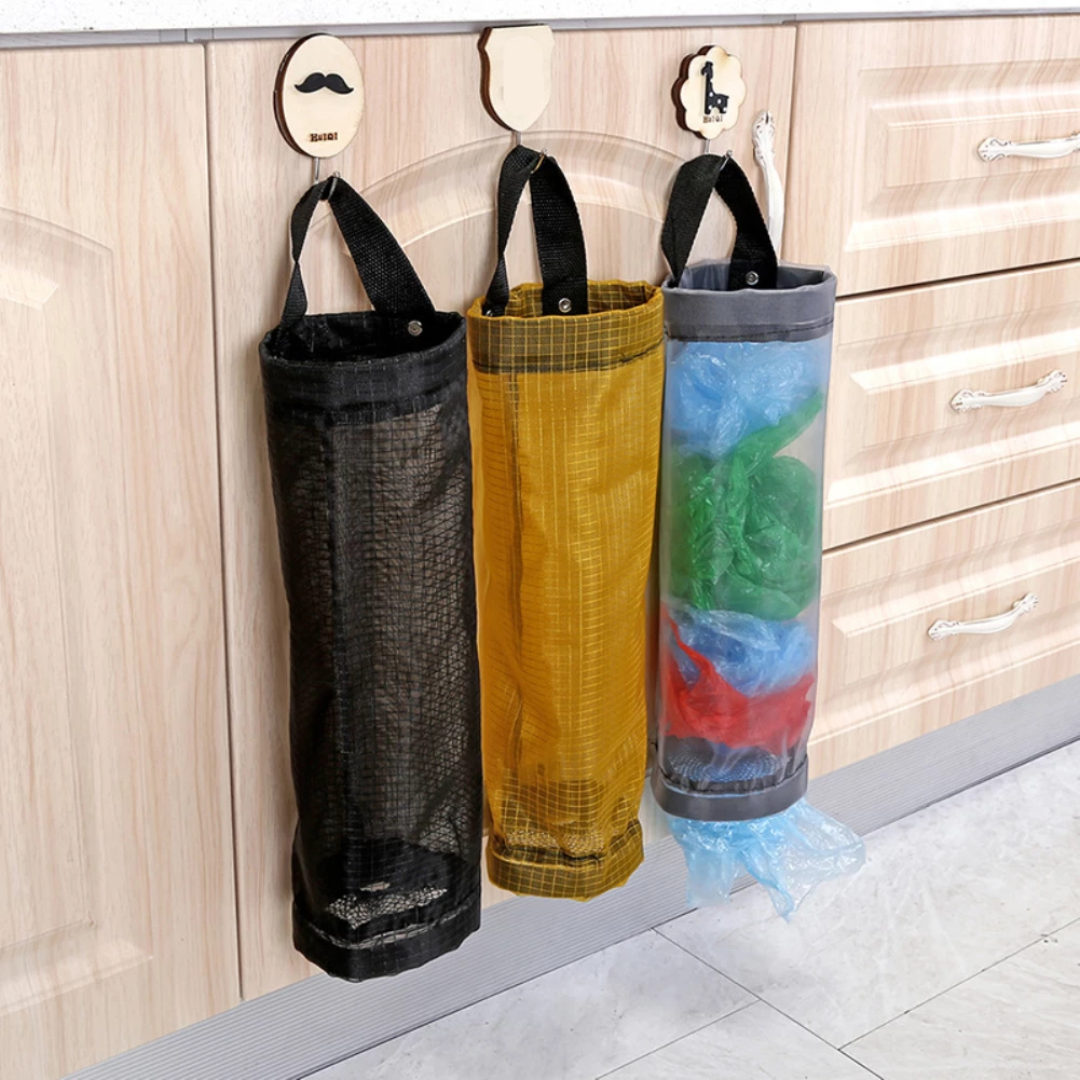 ( benri shop ) plastic mesh bag holder dispenser Grocery Bag Holder