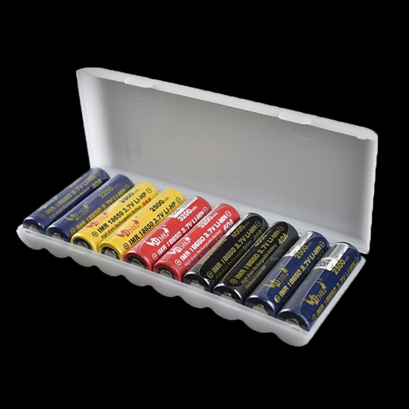 Hộp đựng pin bằng nhựa cầm tay hộp đựng cho 10 pin 18650