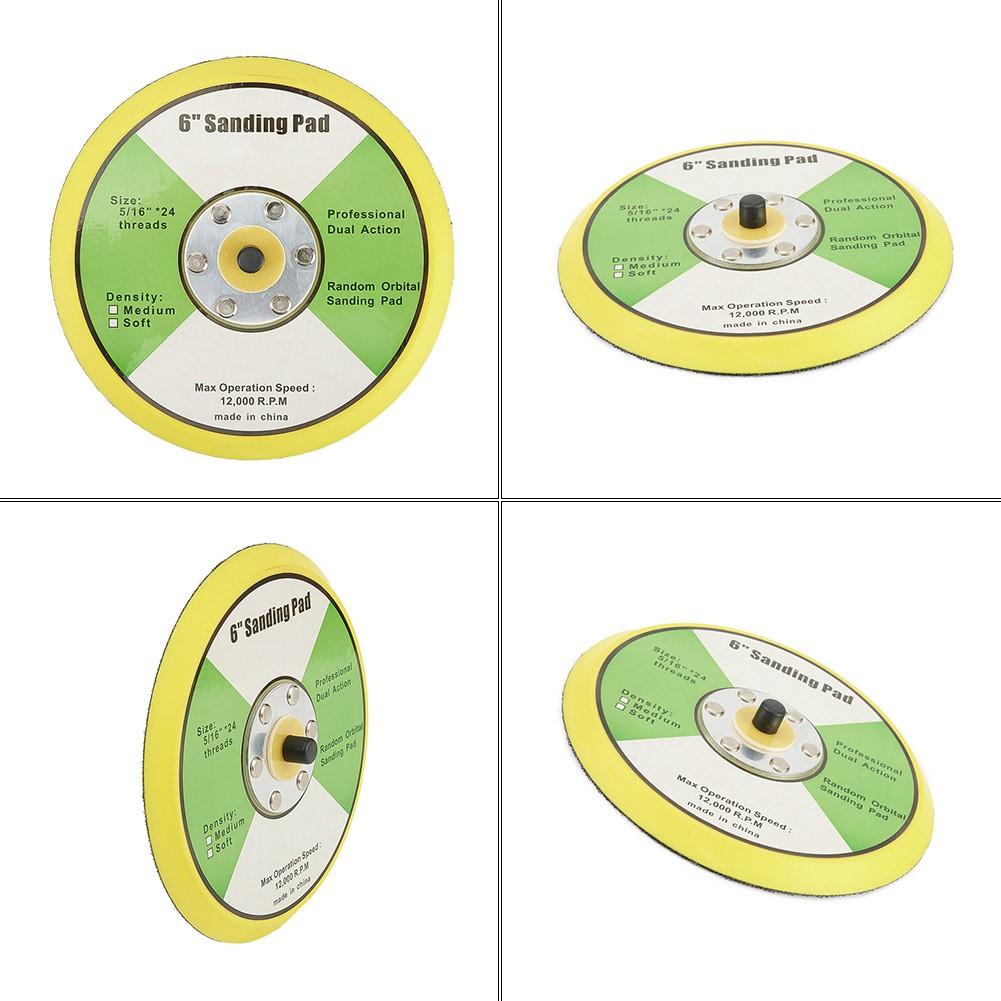 【specialthing】 For Air Sander Backing Pad Grinder Sanding Disc Backing Pads Hook Loop M6 5/16 【Ready Stock】