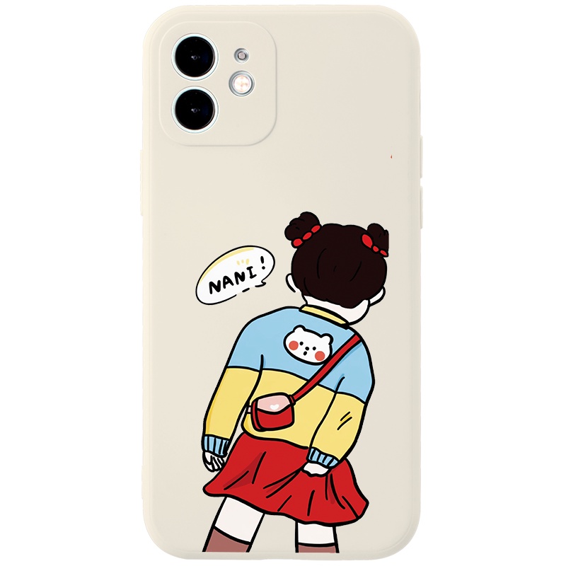 Ốp Lưng Iphone Cạnh Vuông Cặp Đôi Gãi Mông BVC Ip/6/6plus/6s/6splus/7/7plus/8/8plus/x/xr/xs/11/12/pro/max/promax-Sencase