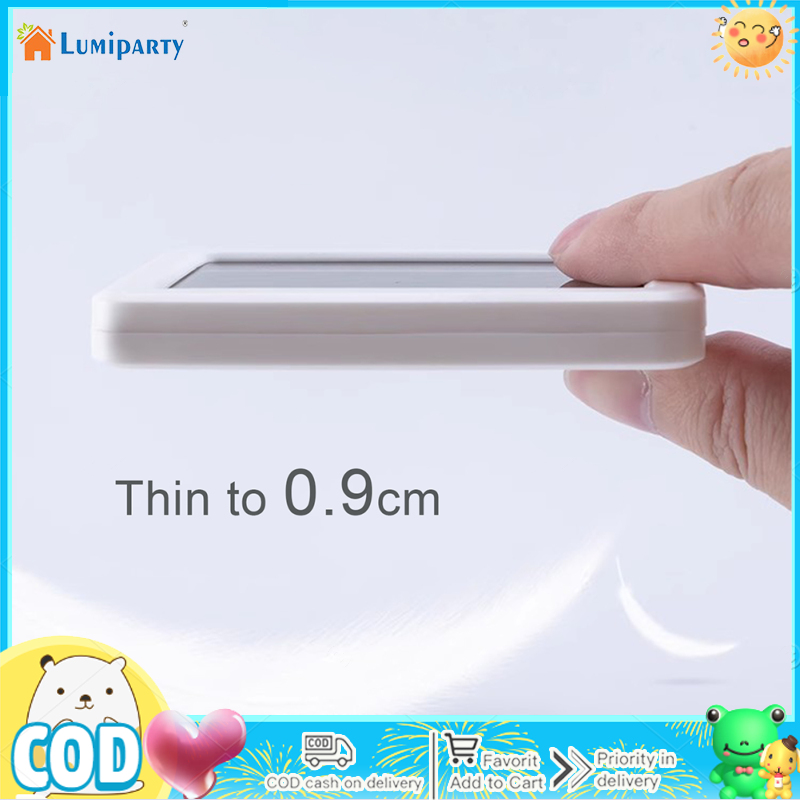 LumiParty Digital Wall Clock With 3.2inch LCD Display Temperature Time Humidity Meter For Indoor Bedroom Baby Room