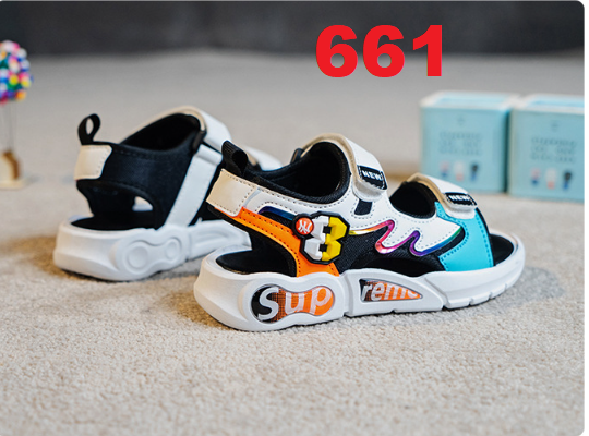 Sandan quai dán cho bé trai 661 xanh trắng